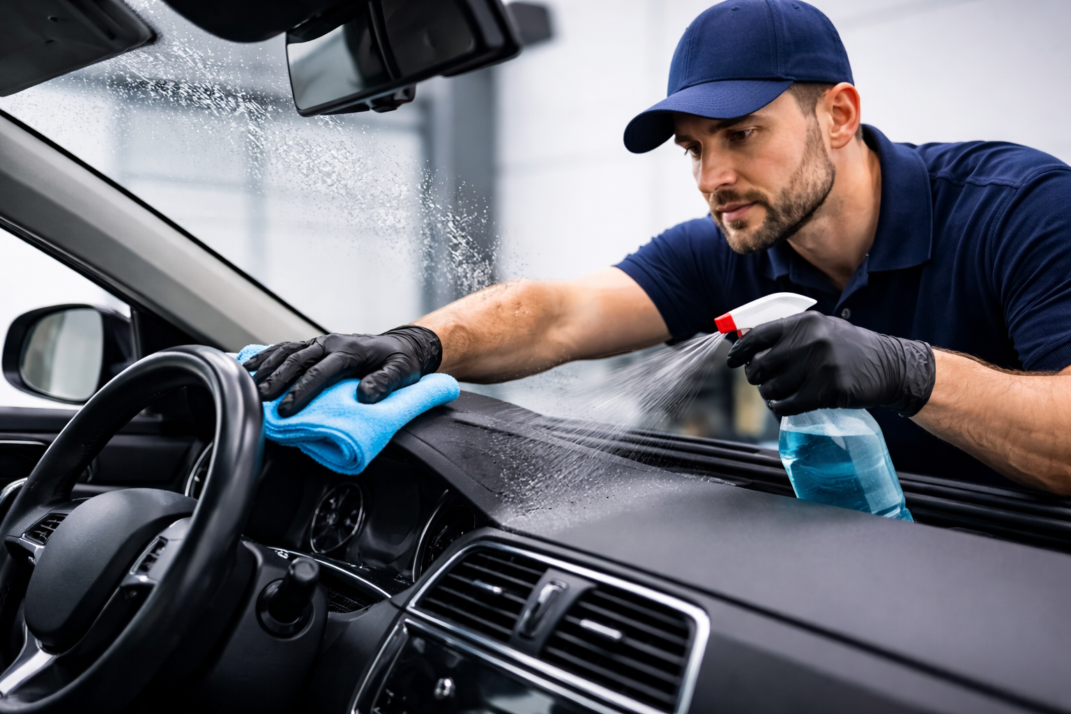 Nettoyage après remplacement de vitrage automobile